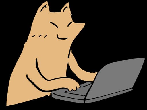 パソコン好きの狐の画像